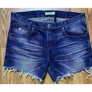 Premium Guess Los Angeles Alameda Shorts Womens 36 X 32 Frayed Hem 100% Cotton